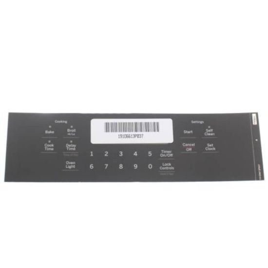 Picture of GE Faceplate Graphics (Gy) Part# WB07X26752