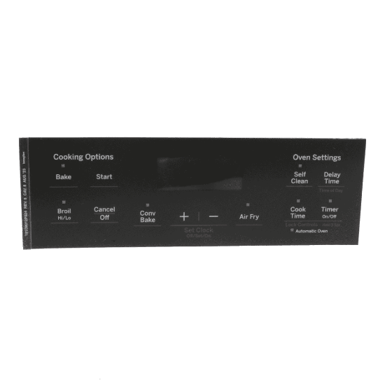 Picture of GE Faceplate Graphics Part# WB07X46127