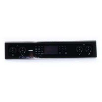 Picture of GE Black Stainless Control Panel Overlay W/ Part# WB27X33633