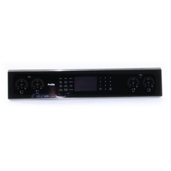 Picture of GE Black Stainless Control Panel Overlay W/ Part# WB27X33633