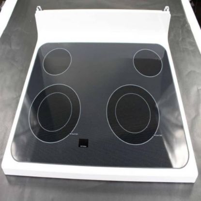 Picture of GE Rangetop Glass Asm (Wh) Part# WB62X26651