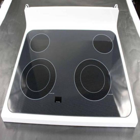 Picture of GE Rangetop Glass Asm (Wh) Part# WB62X26651