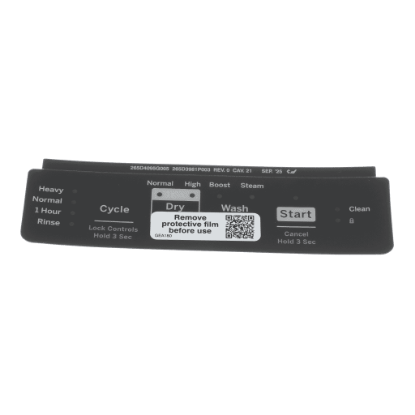 Picture of GE Gray Control Panel Overlay Part# WD34X27879