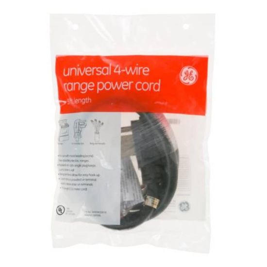 Picture of GE 4-Wire, 5 Feet Length, 40-Amp Cord Part# WX09X10038