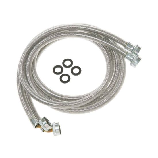 Picture of GE 6Ft Ss Washer Hose W/elbow Part# WX14X10011