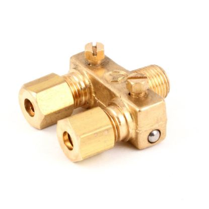 Picture of Imperial Dual Pilot Valve 3/16 Cc X 1/8 Mpt Brass Part# 1003