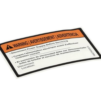 Picture of Jackson Decal Disconnect Power Warning (Ecolab Part# 9905-004-08-16