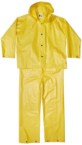 Picture of Mcr Safety Wizard- .28Mm Pvc/Nylonflame Ret Suit- 3 Pc- Yw Part# - 3003L