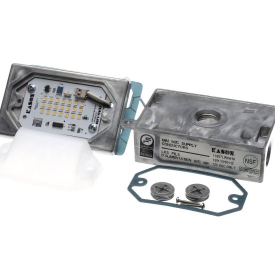 Picture of Kason Led Fixture. 120Vac 12W 4000K Angled Part# 11807LW0A10