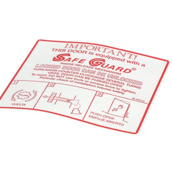 Picture of Kason Decal- Safeguard Mech Part# 90028DECAL