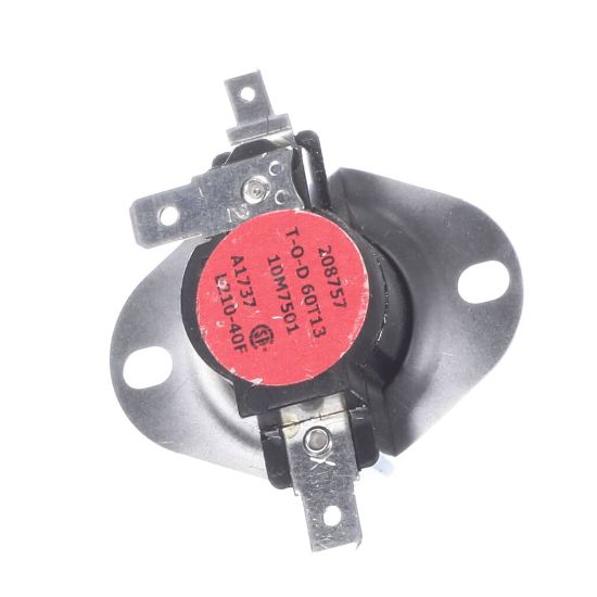 Picture of Lennox 10M7501 Limit Control-label Black W/ Red Part# 10M75