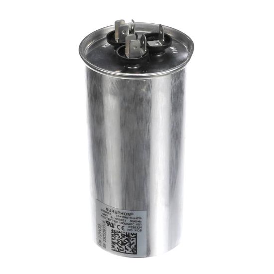 Picture of Lennox 100335-51 Dual Run Cap 75+10 @ 440V Rnd Part# 72W39