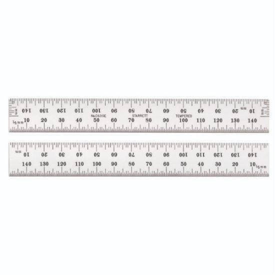 Picture of L.S. Starrett C635E-150 150Mm Spring-Tempered Steel Rule Part# - 55968