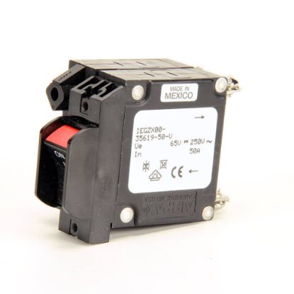 Picture of Nieco Switch, Rocker, 50A 2 Pole, Panel Mount Part# 15480