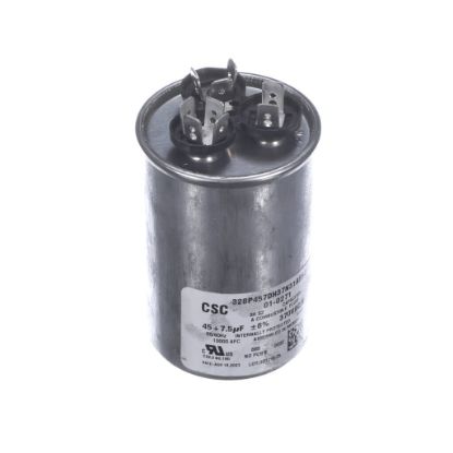 Picture of Nortek Run Cap, Dual Round,370v,7.5+45uf Part# 01-0271
