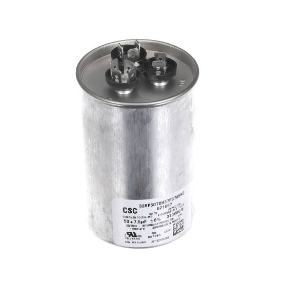 Picture of Nortek Run Cap,dual Round,370v,7.5+50uf Part# 01-0273