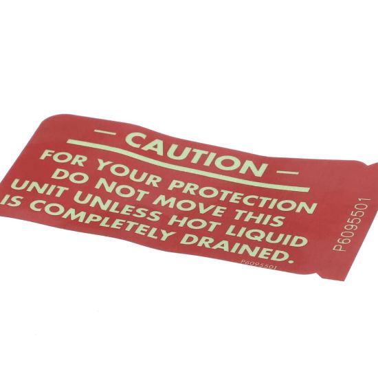 Picture of Pitco Caution Sticker Part# P6095501