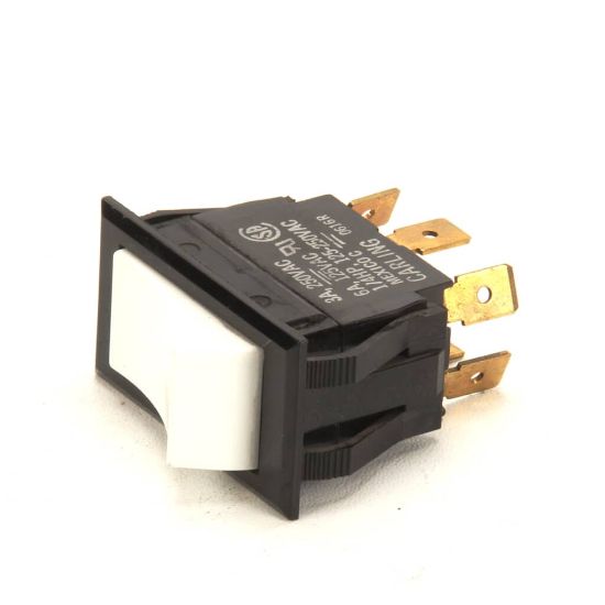 Picture of Pitco Switch,rocker Dpdt W/bk (1-0-(1)) Part# PP10094