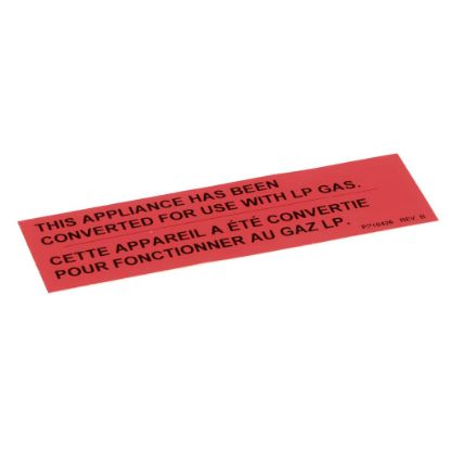 Picture of Pitco Lbl Gas Notice Cvrsn Lp Part# PP10426
