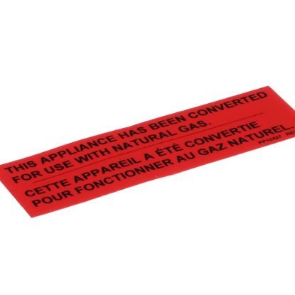Picture of Pitco Lbl Gas Notice Cvrsn Na T Part# PP10427