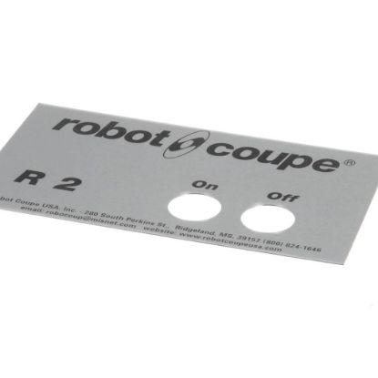 Picture of Robot Coupe Front Data Plate Part# 400538