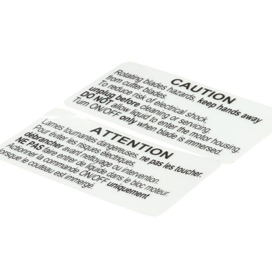 Picture of Robot Coupe Adhesive Secured Label Part# 89636