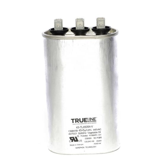 Picture of Rheem Capacitor - 45/5/440 Dual Oval Part# 43-TL45054-V