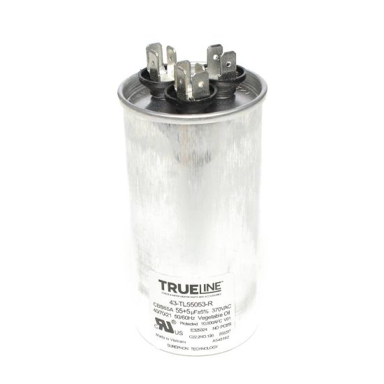 Picture of Rheem Capacitor - 55/5/370 Dual Round Part# 43-TL55053-R