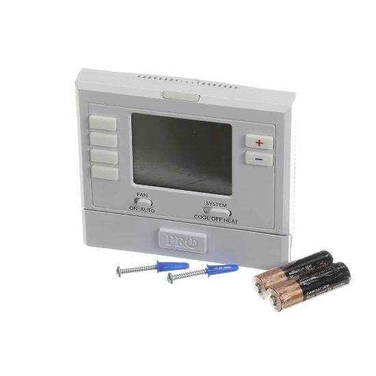 Picture of Rheem Pro1 T705 Thermostat - 1H/1c Conventional, 1H/1c Heat Pump, No Autochangeover, 5/1/1 Programming Part# T705
