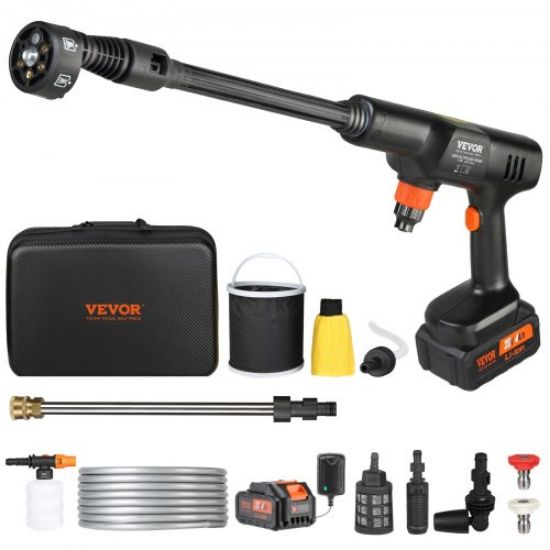 Picture of VEVOR Gas Pressure Washer, 3400 PSI 2.6 GPM, Gas Powered Pressure Washer with Aluminum Pump, Spray Gun and Extension Wand, 5 Quick Connect Nozzles, for Cleaning Cars, Homes, Driveways, Patios