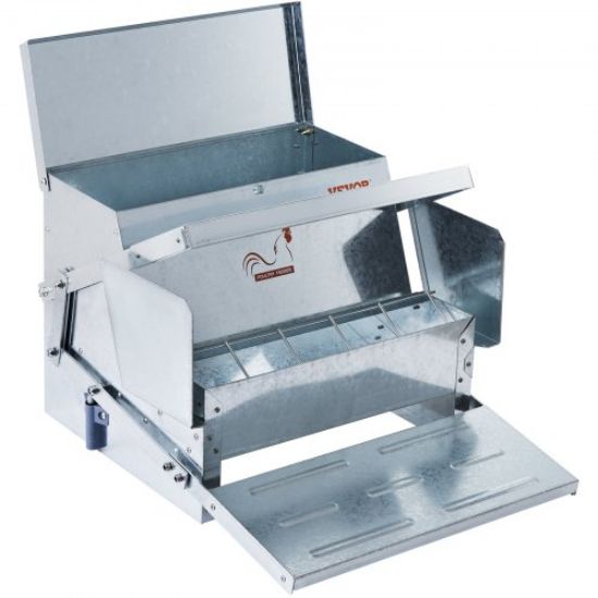Picture of VEVOR Automatic Chicken Feeder, 25 lbs Capacity Feeds 10 Chickens up to 11 Days, Galvanized Steel Poultry Feeder