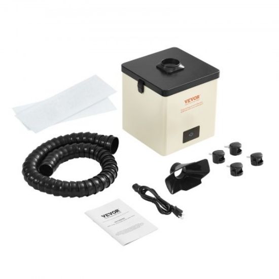 Picture of VEVOR Solder Fume Extractor, 100W Soldering Smoke Extractor with 3-Stage Filters, 240 m³/h Strong Suction Smoke Absorber and Purifier for Soldering, Engraving, DIY Welding, Salon