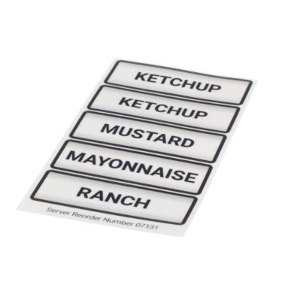 Picture of Server Decal Set Condiment Part# 7131