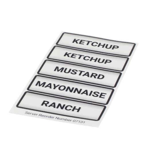 Picture of Server Decal Set Condiment Part# 7131