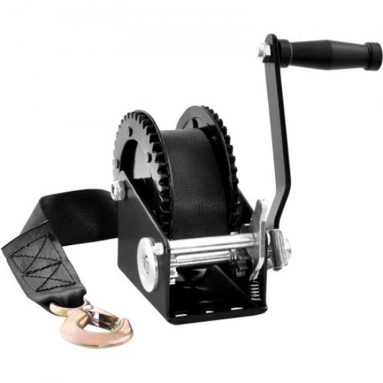 Picture of VEVOR Hand Winch, 3500 lbs Pulling Capacity, Boat Trailer Winch Heavy Duty Rope Crank with 33 ft Steel Wire Cable and Two-Way Ratchet, Manual Operated Hand Crank Winch for Trailer, Boat or ATV Towing