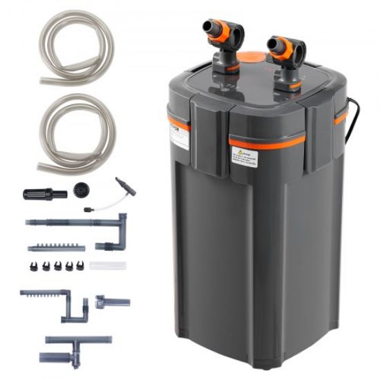 Picture of VEVOR Aquarium Filter 528GPH, 5-Stage Canister Filter 200 Gallon, Ultra-Quiet Internal Aquarium Filter with UV Protection, Submersible Power Filter with Multiple Function for Fish Tanks, 20W