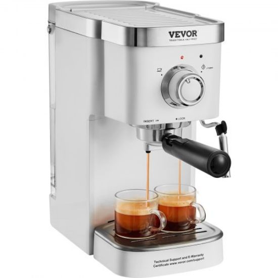 Picture of VEVOR Espresso Machine, 15 Bar Coffee and Espresso Maker with Milk Frother Steam Wand, Professional Semi-Automatic Cappuccino Latte Machine with Touch Screen & Removable Water Tank, NTC Control System