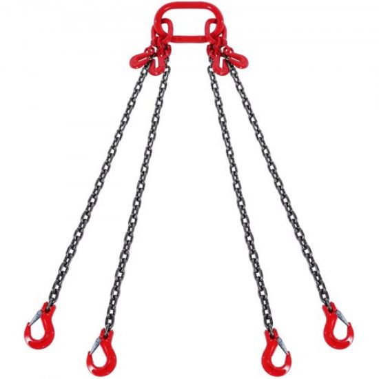 Picture of VEVOR 5/16" x 5' Chain Sling 2 Legs G80 Lifting Chain with Grab Hooks 6600 lbs