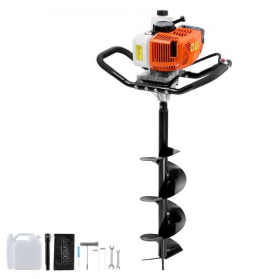 Picture of VEVOR Gas Post Hole Digger 52CC 1450W with 8” Drill Bits & 1 Extension Rod