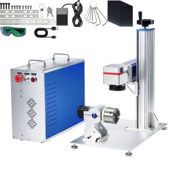 Picture of VEVOR Fiber Laser Marking Machine 30W LightBurn Compatible Fiber Laser Engraver