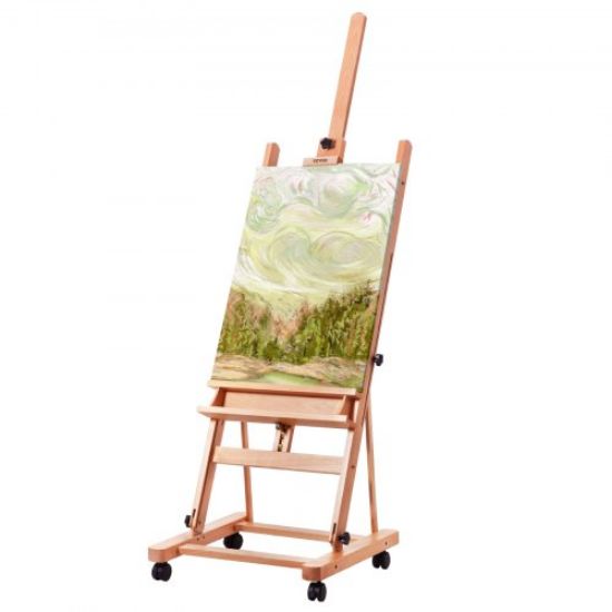 Picture of VEVOR French Easel Hold Canvas to 34" Beechwood Foldable Sketchbox Easel Drawer