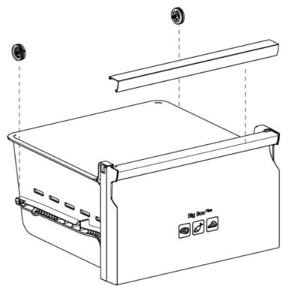 Picture of Samsung Assembly Case Basket-middle Part# DA97-15359C