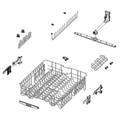 Picture of Samsung A/s Assy-basket Upper A Part# DD82-01753A