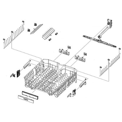 Picture of Samsung Assembly Basket Middle;dw9900r,pre Part# DD97-00605A