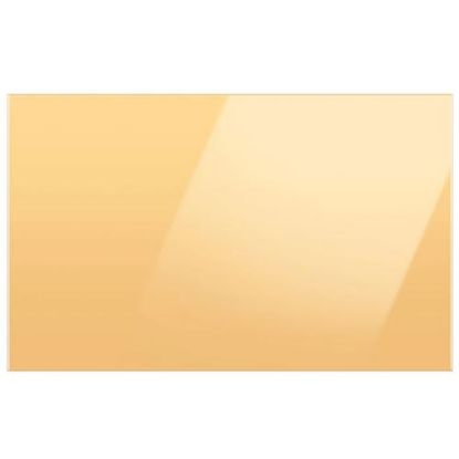 Picture of Samsung Bespoke 4-Door French Door Bottom Panel In Sunrise Yellow Glass Part# RA-F36DB4C0/AA