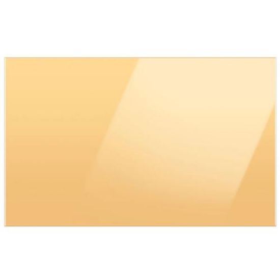 Picture of Samsung Bespoke 4-Door French Door Bottom Panel In Sunrise Yellow Glass Part# RA-F36DB4C0/AA