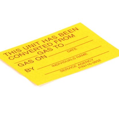 Picture of Southbend Range Label, Parts Service Part# 1163932