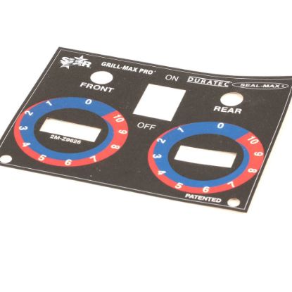 Picture of Star Control Panel Label Part# 2M-Z9626