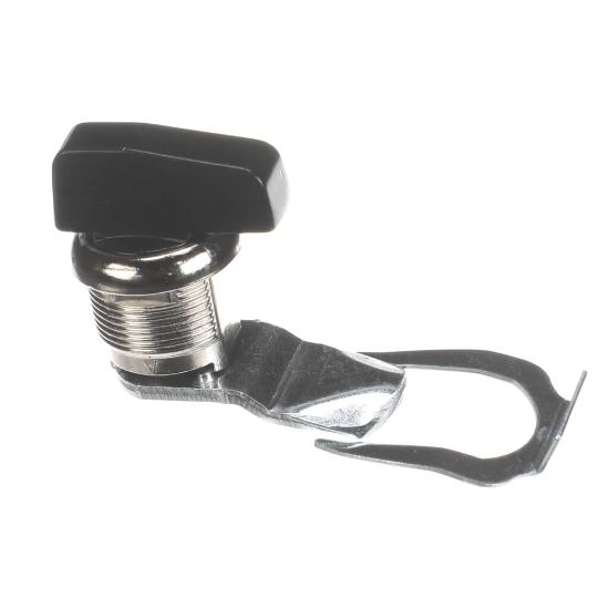 Picture of Trane Latch, 1/4 Turn Latch, Black Knob, Nickel Barrel. Part# LAT00833