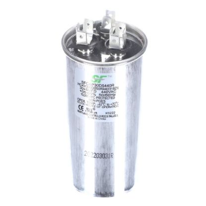 Picture of Trane Capacitor; 30+5Mfd 440V Round Run Capacitor Part# SFCAP30D5440R